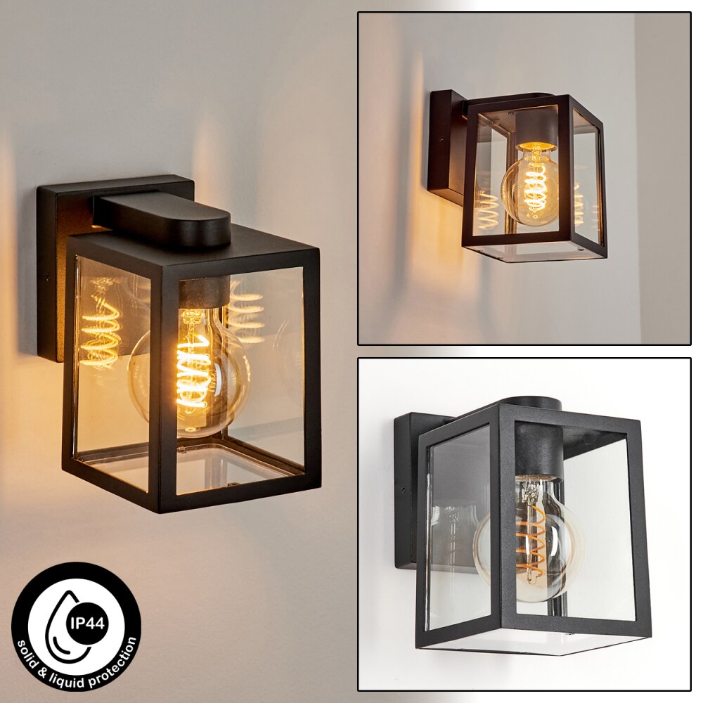 Applique murale d'extérieur Terioja Noir, 1 lumière main product photo
