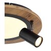 Plafonnier Globo ULLA Couleur bois, Noir, 4 lumières