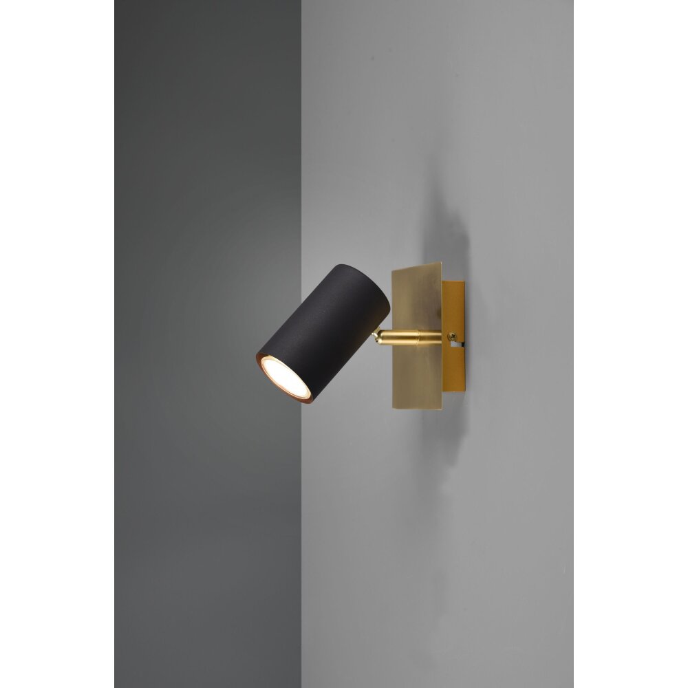 Applique murale Trio MARLEY Noir doré, 1 lumière main product photo