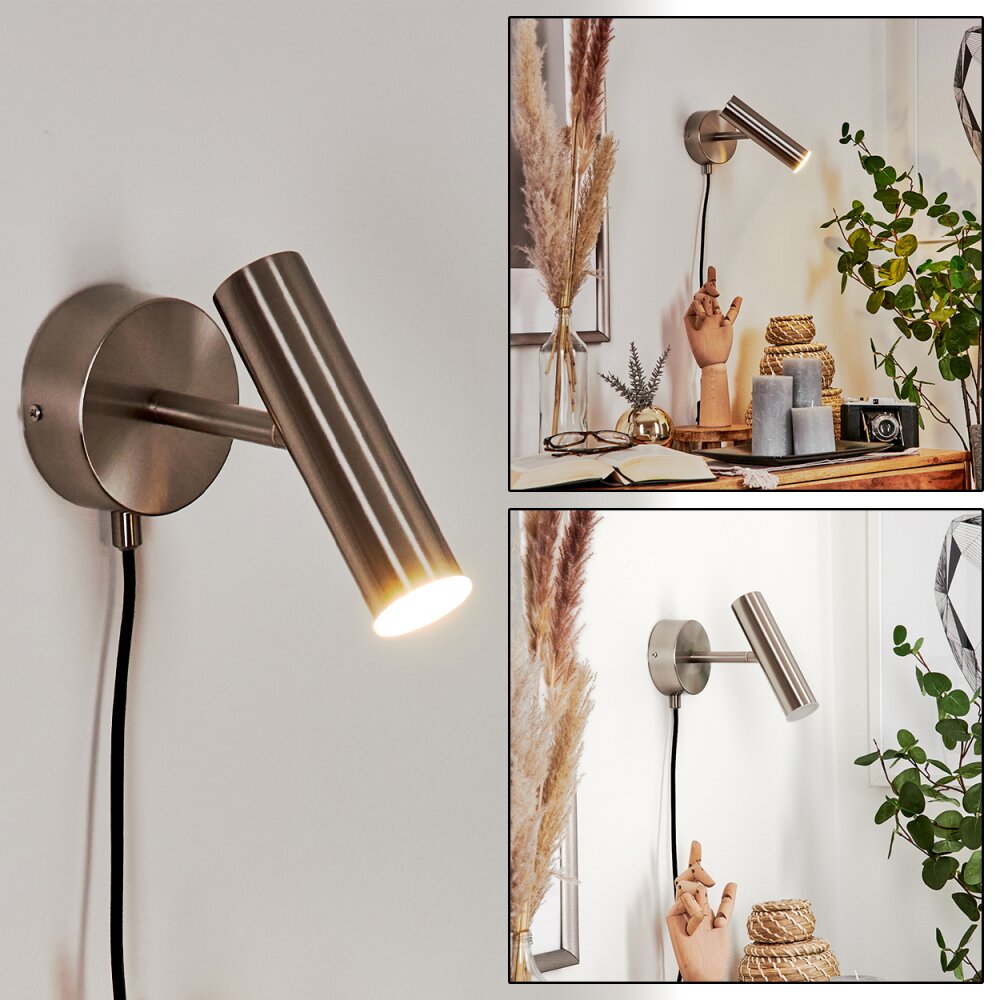 Applique murale Dalheim LED Nickel mat, 1 lumière main product photo