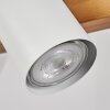 Suspension Zuoz Écru, Blanc, 4 lumières