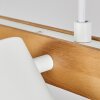 Suspension Zuoz Écru, Blanc, 4 lumières