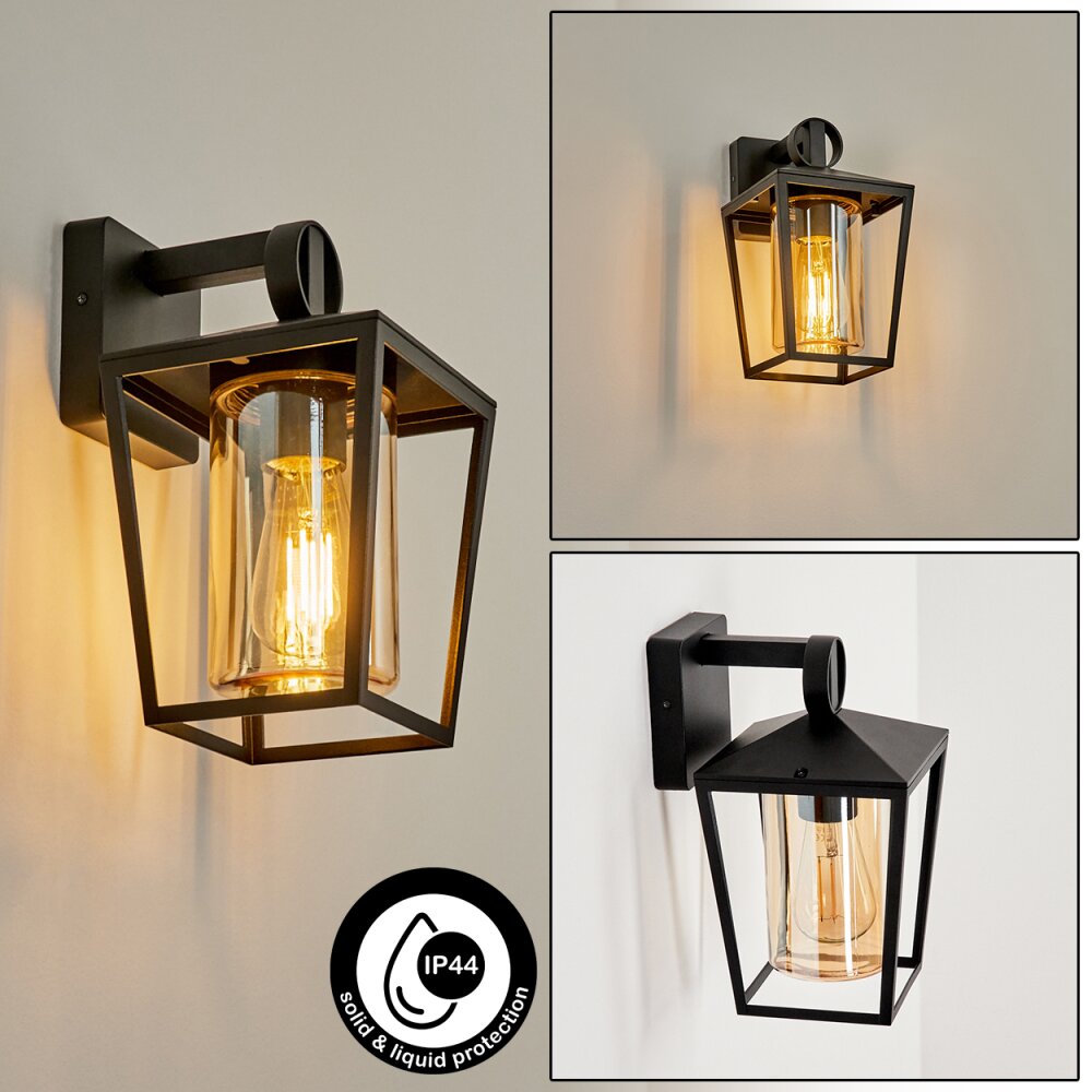 Applique murale d'extérieur Heinonen Noir, 1 lumière main product photo