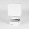 Lampe de table Berghamn Argenté, Blanc, 1 lumière