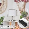 Lampe de table Oilinki Nickel mat, 1 lumière