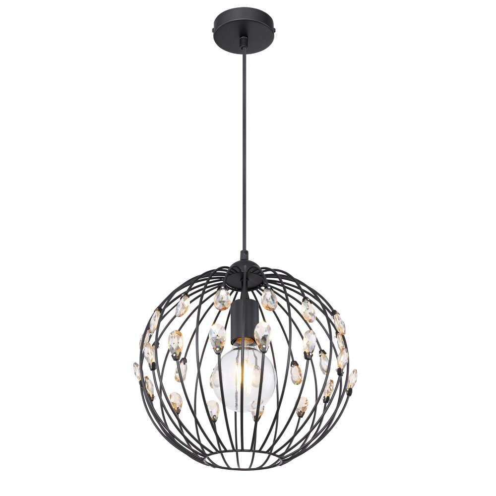 Suspension Globo HANAKO Noir, 1 lumière main product photo