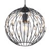 Suspension Globo HANAKO Noir, 1 lumière