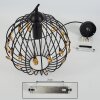 Suspension Tawasu Noir, 1 lumière