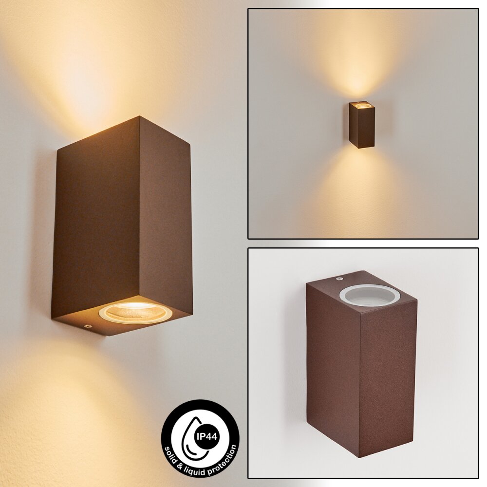 Applique murale d'extérieur Kingstown Rouille, 2 lumières main product photo