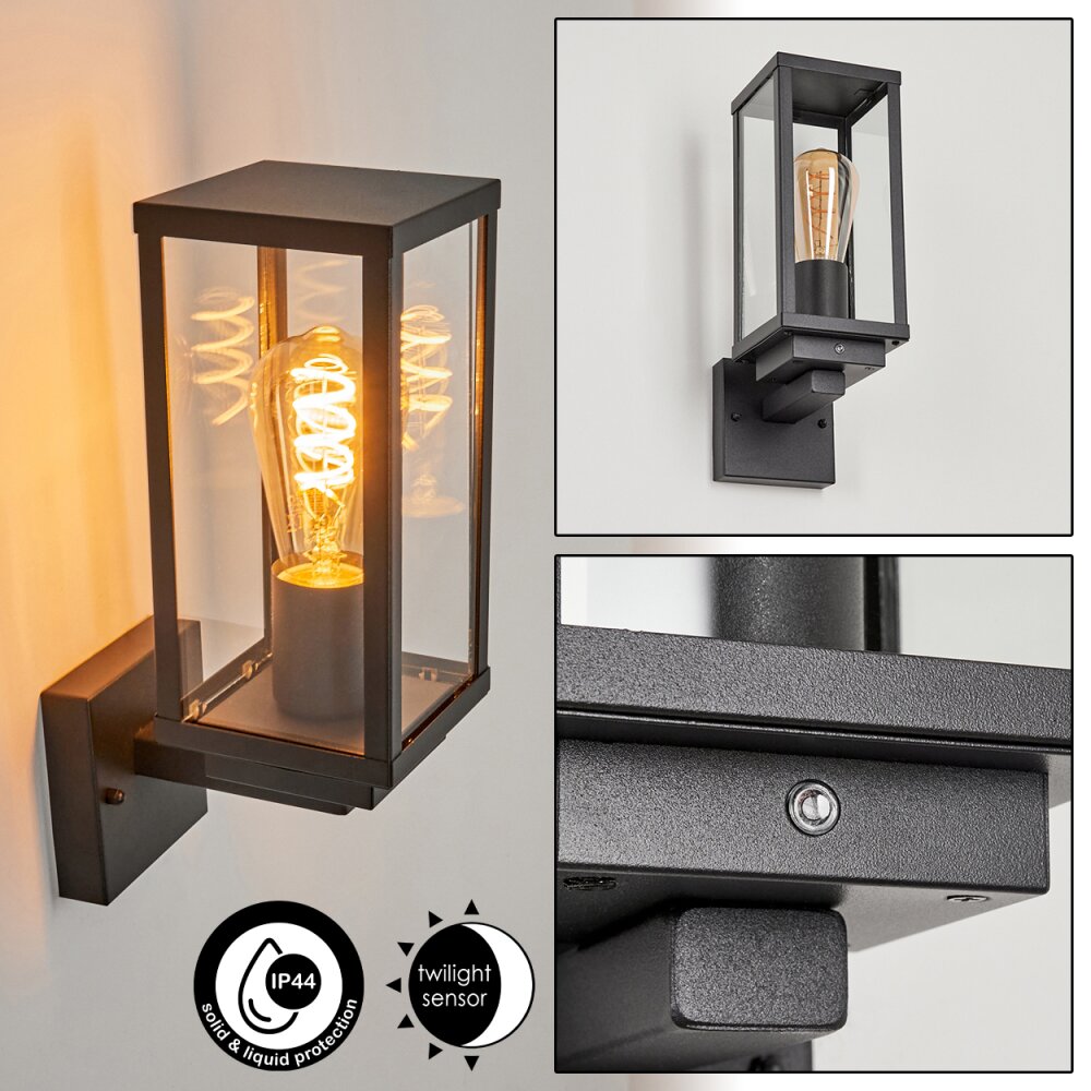 Applique murale d'extérieur Lapa Noir, 1 lumière main product photo