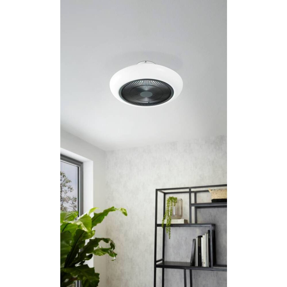 Ventilateur de plafond Eglo SAYULITA LED Noir, Blanc, 3 lumières main product photo