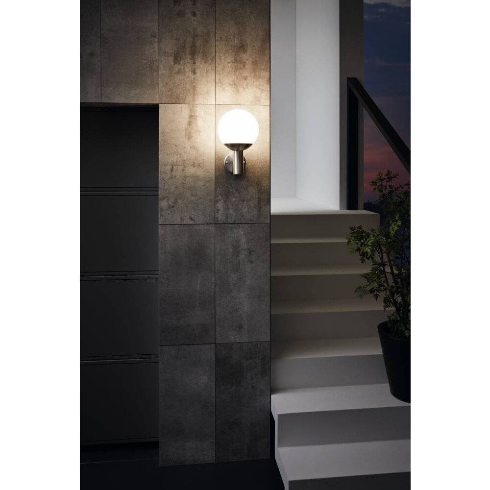 Applique murale d'extérieur Eglo NISIA-Z LED Acier inoxydable, 1 lumière main product photo