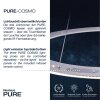 Suspension Paul Neuhaus PURE-COSMO LED Aluminium, 25 lumières, Télécommandes