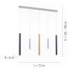 Suspension Paul Neuhaus PURE-GEMIN LED Aluminium, Laiton, Noir, 5 lumières