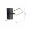 Applique murale Paul Neuhaus PURE-MIRA LED Noir, 2 lumières, Télécommandes