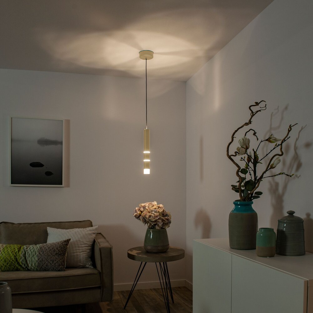 Suspension Paul Neuhaus PURE-VEGA LED Laiton, 3 lumières main product photo