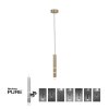 Suspension Paul Neuhaus PURE-VEGA LED Laiton, 3 lumières