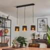 Suspension Tallaboa Noir, 3 lumières