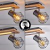 Plafonnier Bardhaman LED Chrome, Couleur bois, Noir, Blanc, 3 lumières