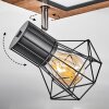Plafonnier Bardhaman LED Chrome, Couleur bois, Noir, Blanc, 3 lumières