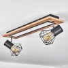 Plafonnier Bardhaman LED Chrome, Couleur bois, Noir, Blanc, 3 lumières