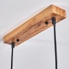 Suspension Heimola Brun, Couleur bois, Noir, 4 lumières