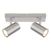 Plafonnier Globo ROBBY Nickel mat, 2 lumières