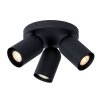 Plafonnier Lucide PUNCH Noir, 3 lumières