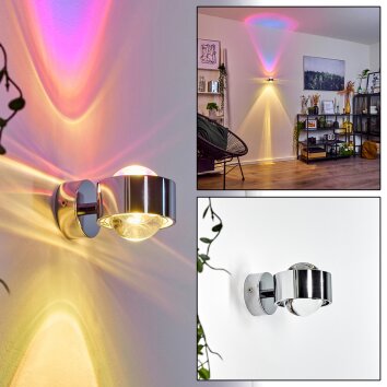 Applique murale Sapri Chrome, 1 lumière Applique murale Sapri Chrome, 1 lumière