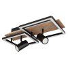 Plafonnier Globo KASSU LED Couleur bois, Noir, Blanc, 2 lumières