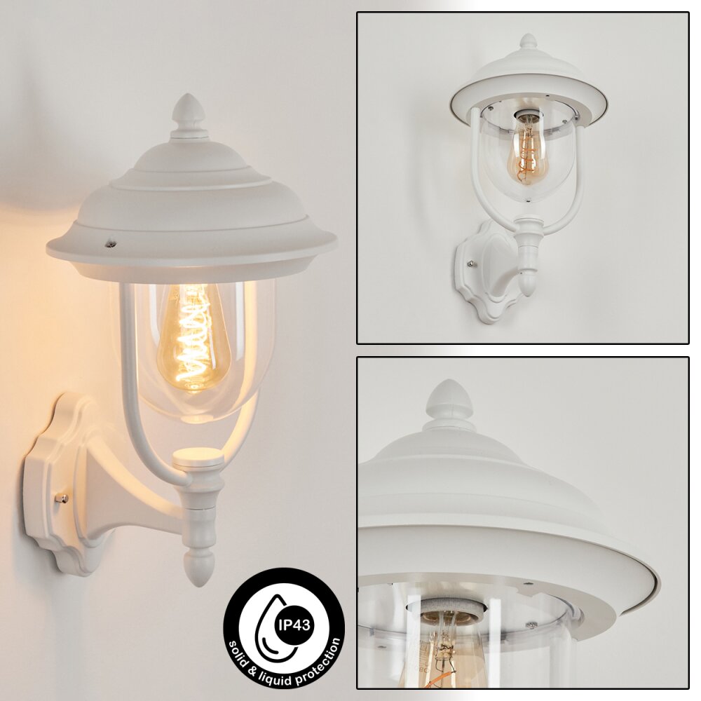 Applique murale d'extérieur Tingha Blanc, 1 lumière main product photo