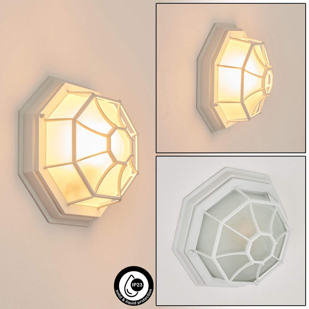 Applique murale d'extérieur Ibacache Blanc, 1 lumière main product photo