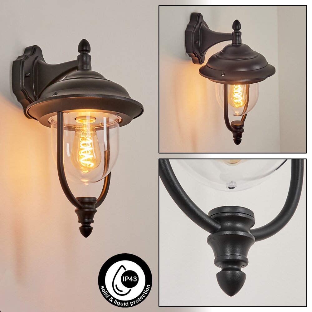 Applique murale d'extérieur Tingha Noir, 1 lumière main product photo