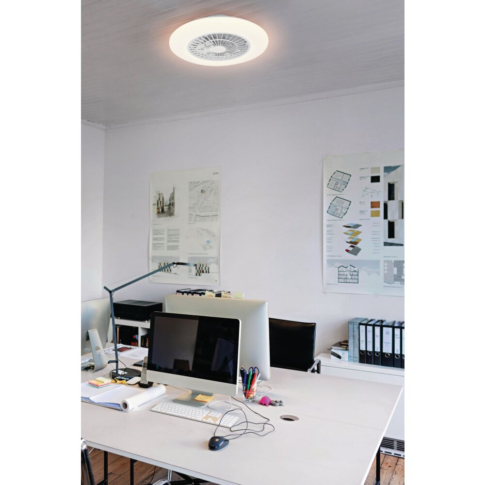 Ventilateur de plafond LEDVANCE Smart Blanc, 1 lumière, Télécommandes main product photo