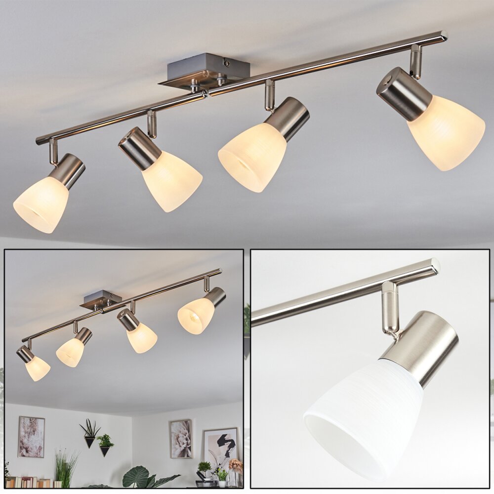 Plafonnier Villaseca LED Nickel mat, 4 lumières main product photo