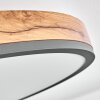 Plafonnier  Salmi LED Anthracite, Brun, Couleur bois, Noir, 1 lumière, Télécommandes