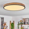 Plafonnier  Salmi LED Anthracite, Brun, Couleur bois, Noir, 1 lumière, Télécommandes