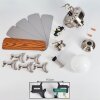 Ventilateur de plafond  Apiao Brun, Couleur bois, Argenté, 1 lumière