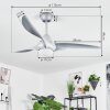 Ventilateur de plafond  Malloa LED Titane, 1 lumière, Télécommandes