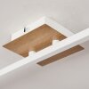 Plafonnier  Javel Chrome, Couleur bois, Blanc, 6 lumières