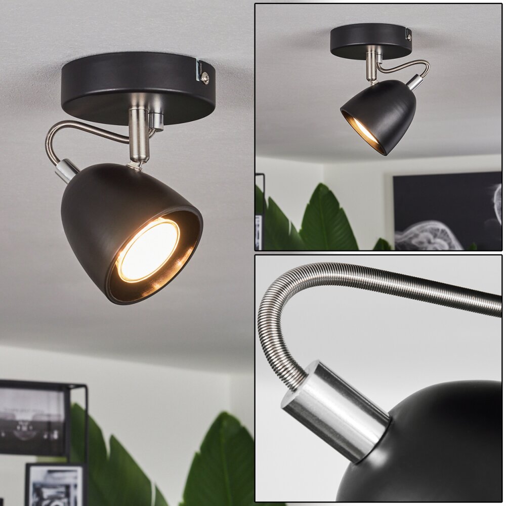 Plafonnier Moesdorf Nickel mat, Noir, 1 lumière main product photo