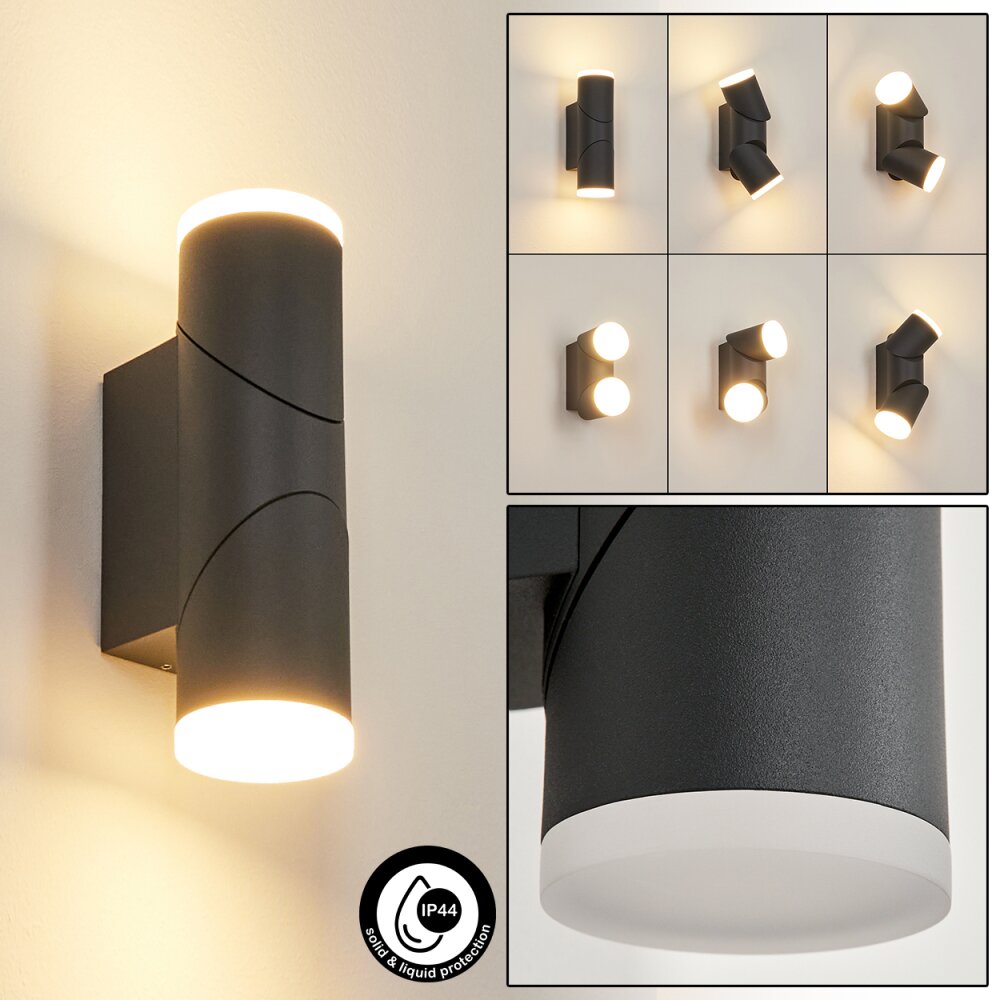 Applique murale d'extérieur Hoods LED Anthracite, Blanc, 1 lumière main product photo