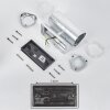 Applique murale d'extérieur  Amyton Acier inoxydable, Transparent, Zingué, 2 lumières