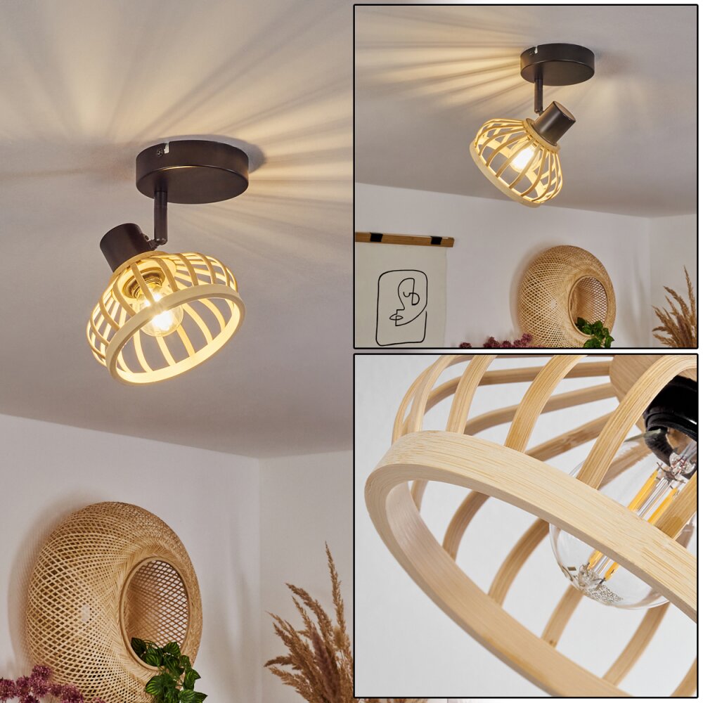 Plafonnier Totui Noir, 1 lumière main product photo