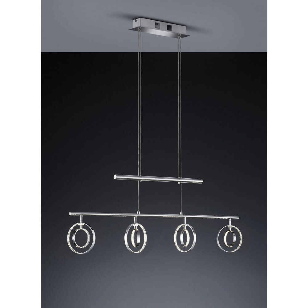 Lampe suspendue Reality PRATER LED Chrome, 4 lumières main product photo