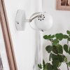 Applique murale Gadmen Chrome, Blanc, 1 lumière
