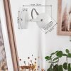 Applique murale Gadmen Chrome, Blanc, 1 lumière