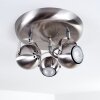 Plafonnier Gadmen Nickel mat, 3 lumières