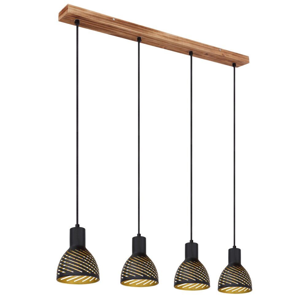 Suspension Globo LENNA Couleur bois, 4 lumières main product photo