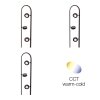 Lampadaire Brilliant Nebeker LED Noir, 4 lumières, Télécommandes